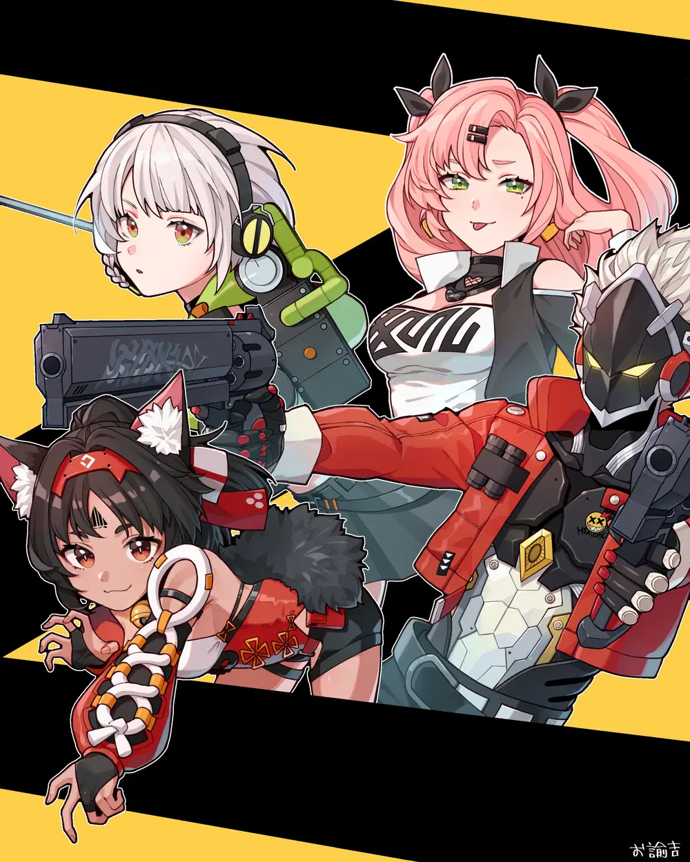 暗黒凰ゼロ・フェニックス 漫画 イラスト　3枚 ニイカ 暗黒凰ゼロ・フェニックス 漫画 イラスト 3枚 ニイカ 暗黒凰ゼロ