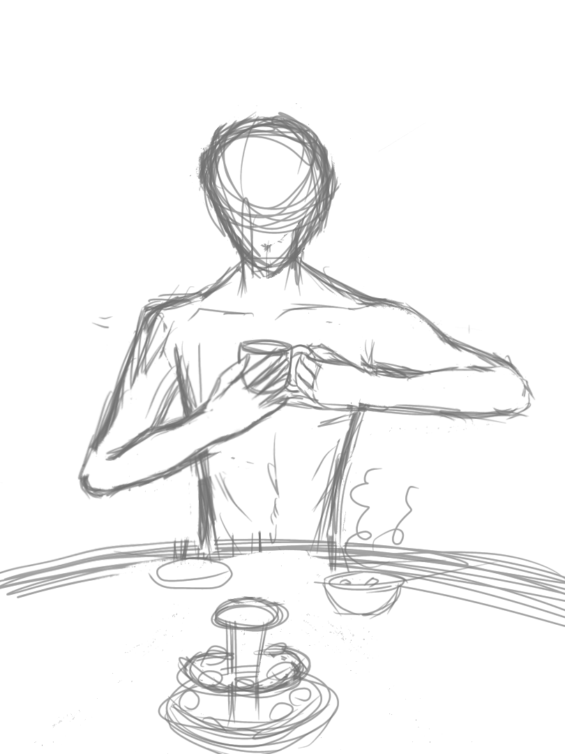 Zhongli drinking tea Genshin Impact HoYoLAB