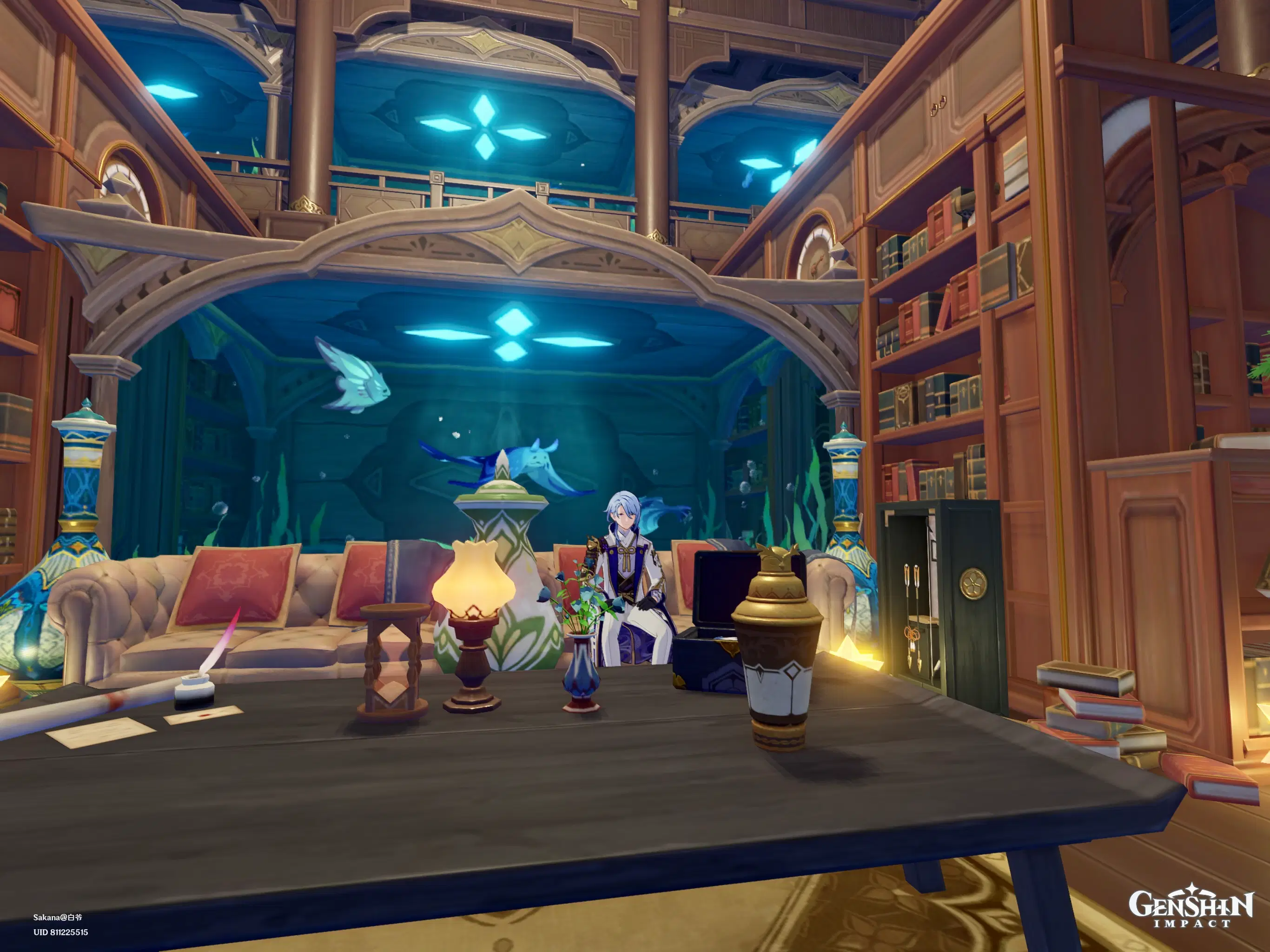 Teapot aquarium theme living room Genshin Impact HoYoLAB