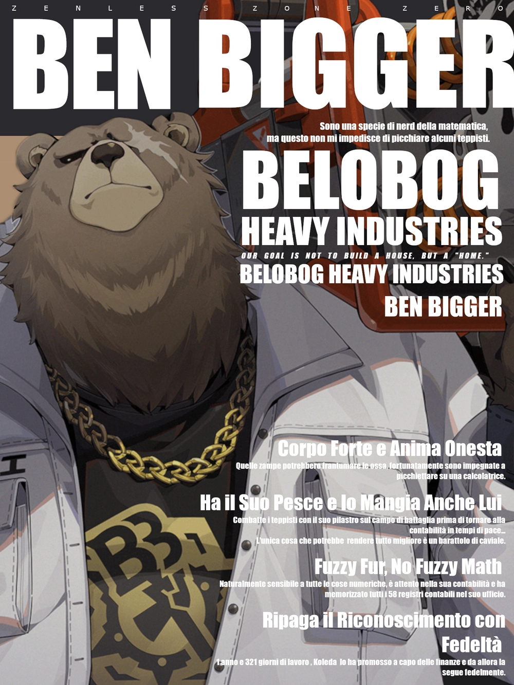 Ben Bigger (ITA) Zenless Zone Zero | HoYoLAB