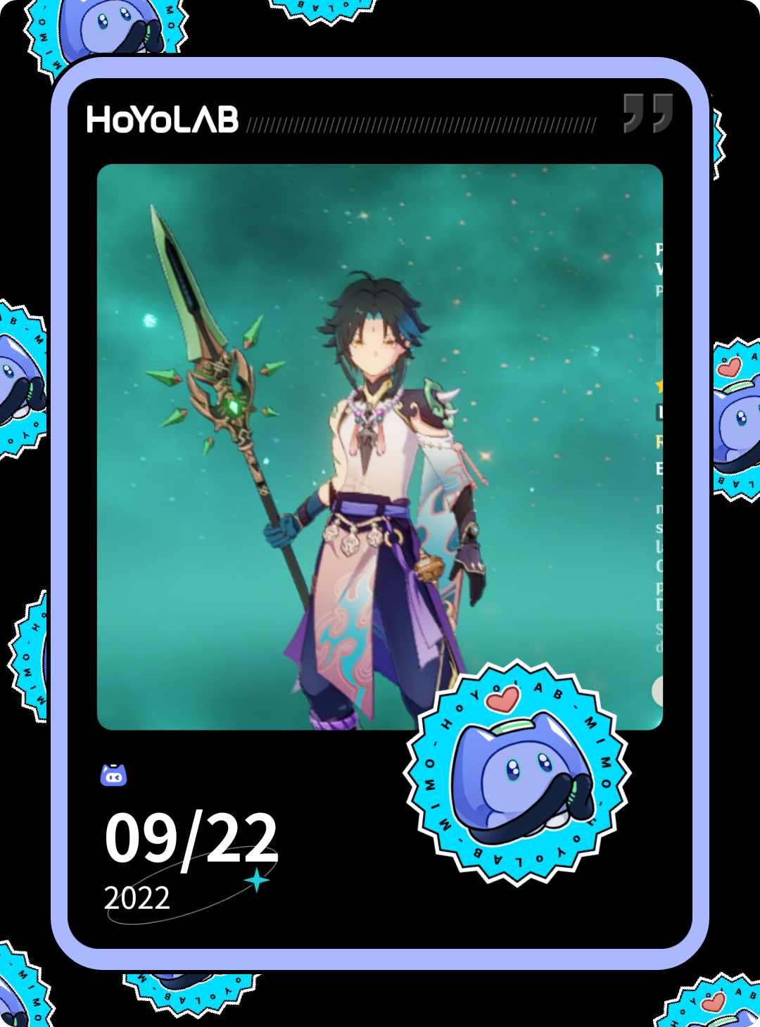 09/22 Diary -# My Character Building Diary Genshin Impact | HoYoLAB