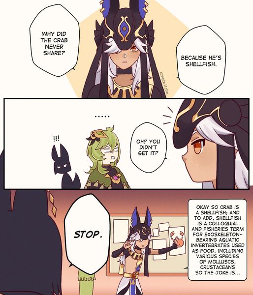 Cyno explaining the joke XD Genshin Impact HoYoLAB