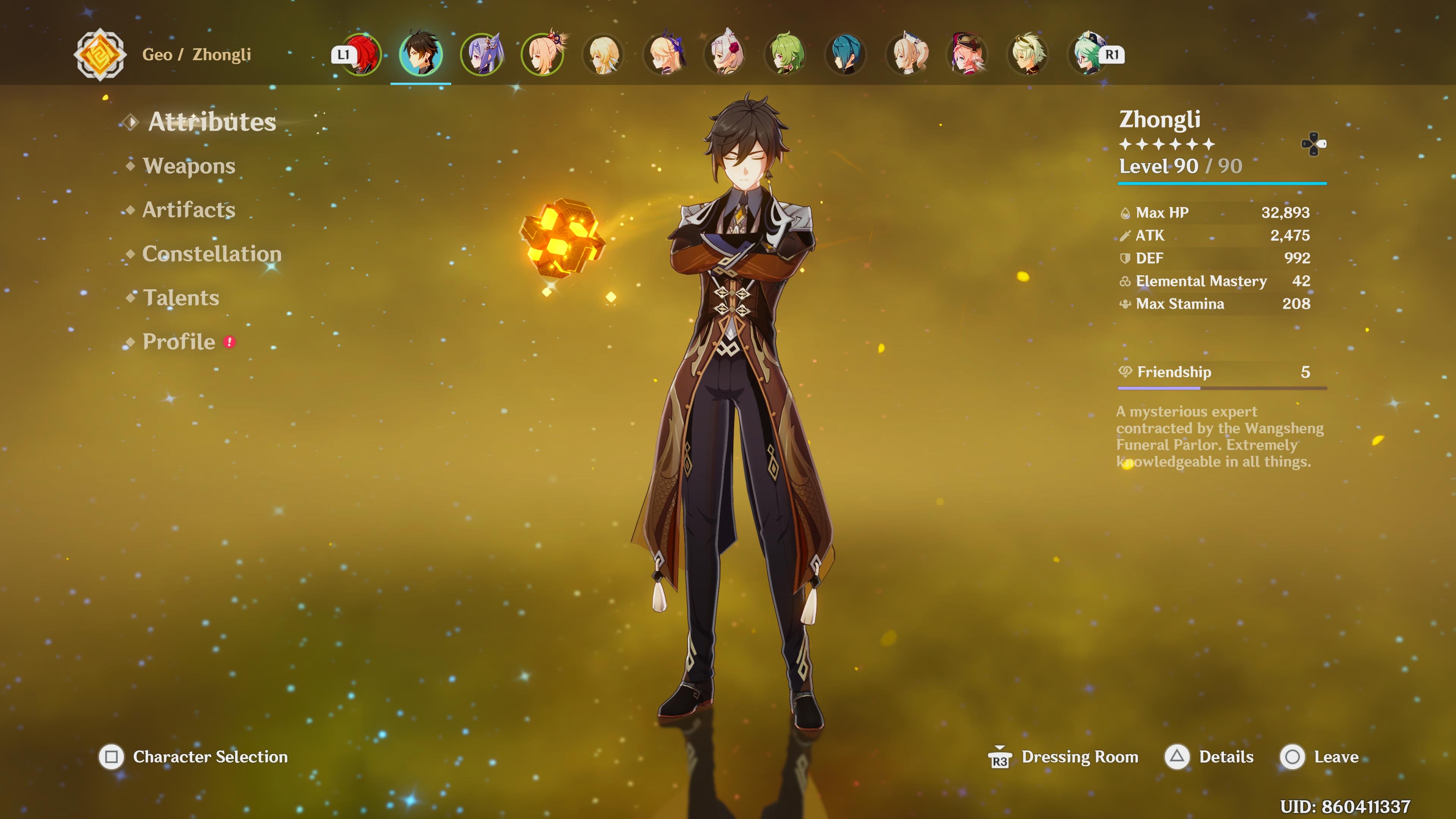 Level 90 Zhongli! Genshin Impact HoYoLAB