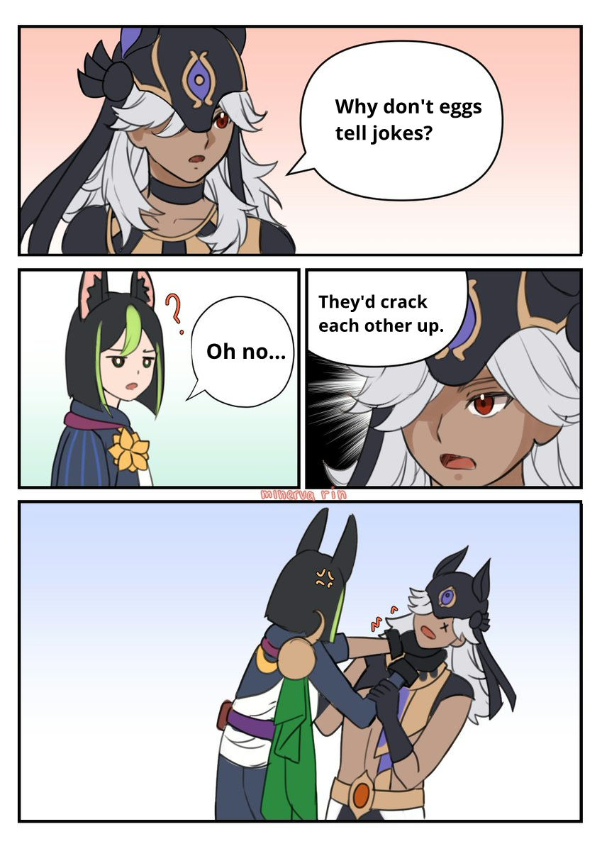 More of Cyno's bad jokesbut with a template! (Source to Artist and