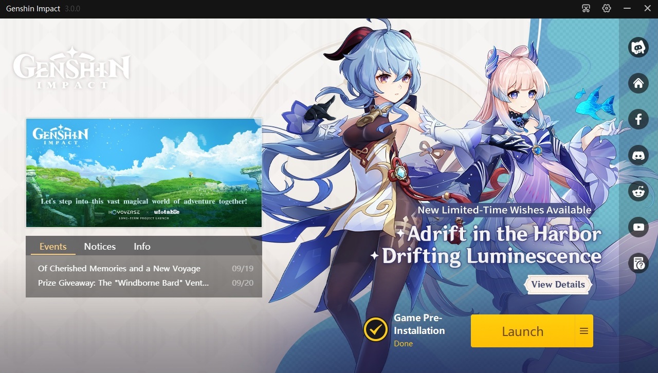 game preinstallation is done Genshin Impact HoYoLAB