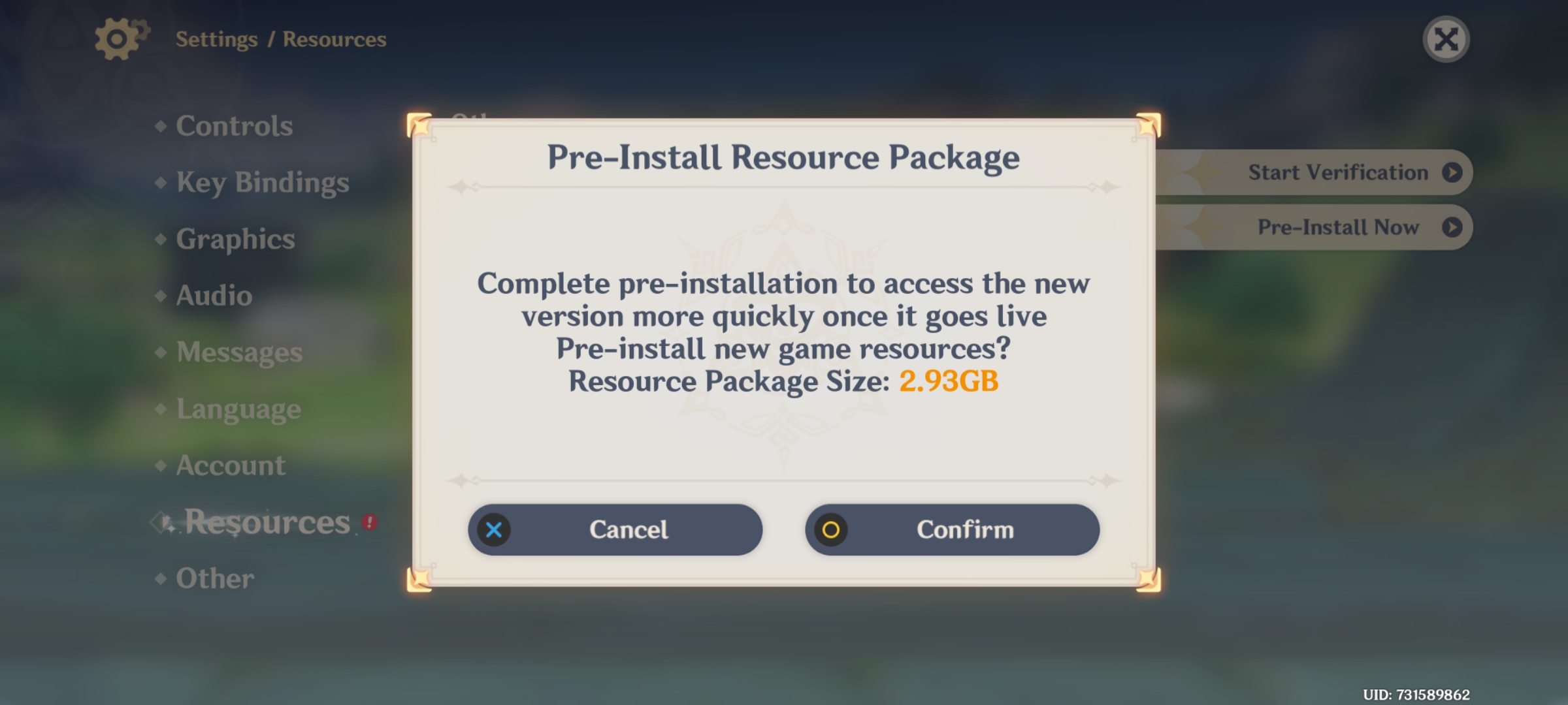 Version 3.1 PreInstalling Size Genshin Impact HoYoLAB