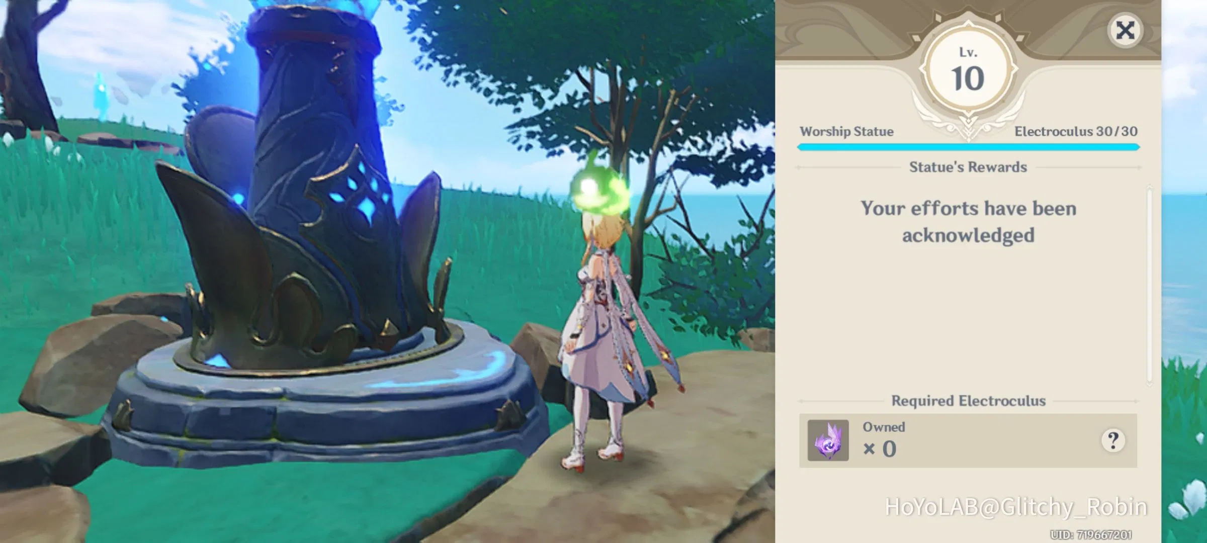 Inazuma statue max. level Genshin Impact HoYoLAB