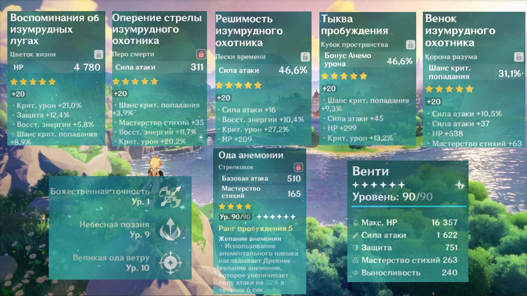 Билд-мини гайд на Венти. Он может и не только выпивать. Genshin Impact ...