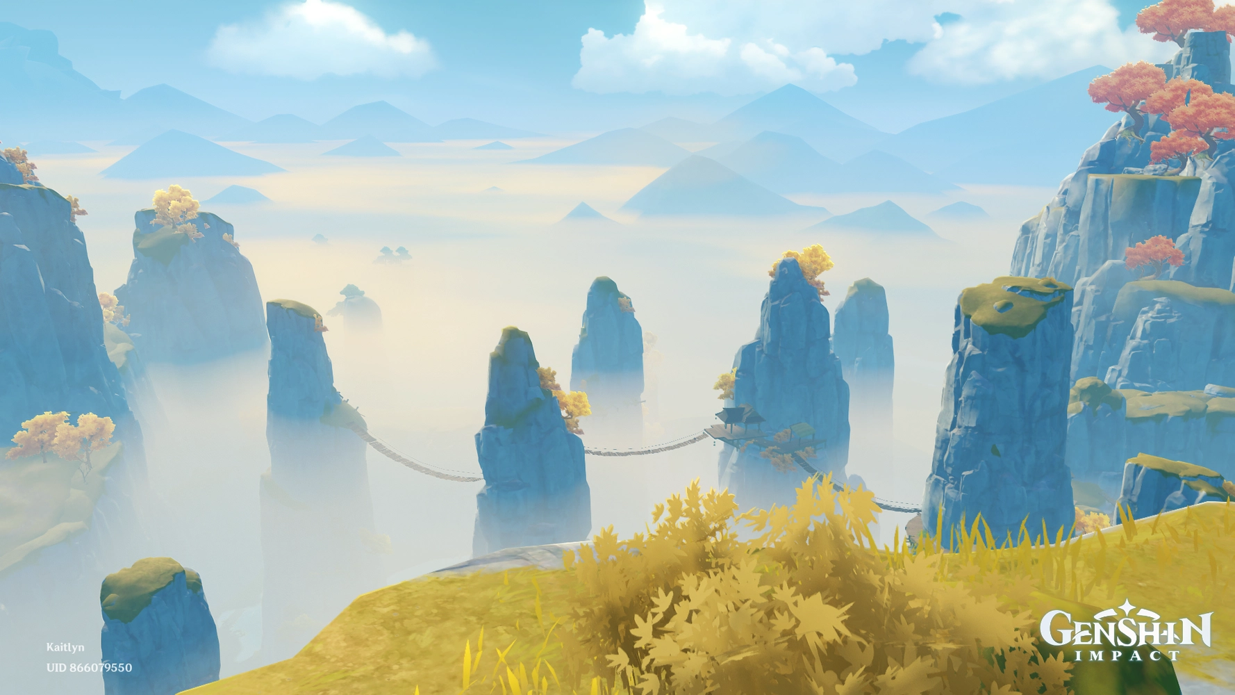 A view from the statue in Minlin Genshin Impact HoYoLAB