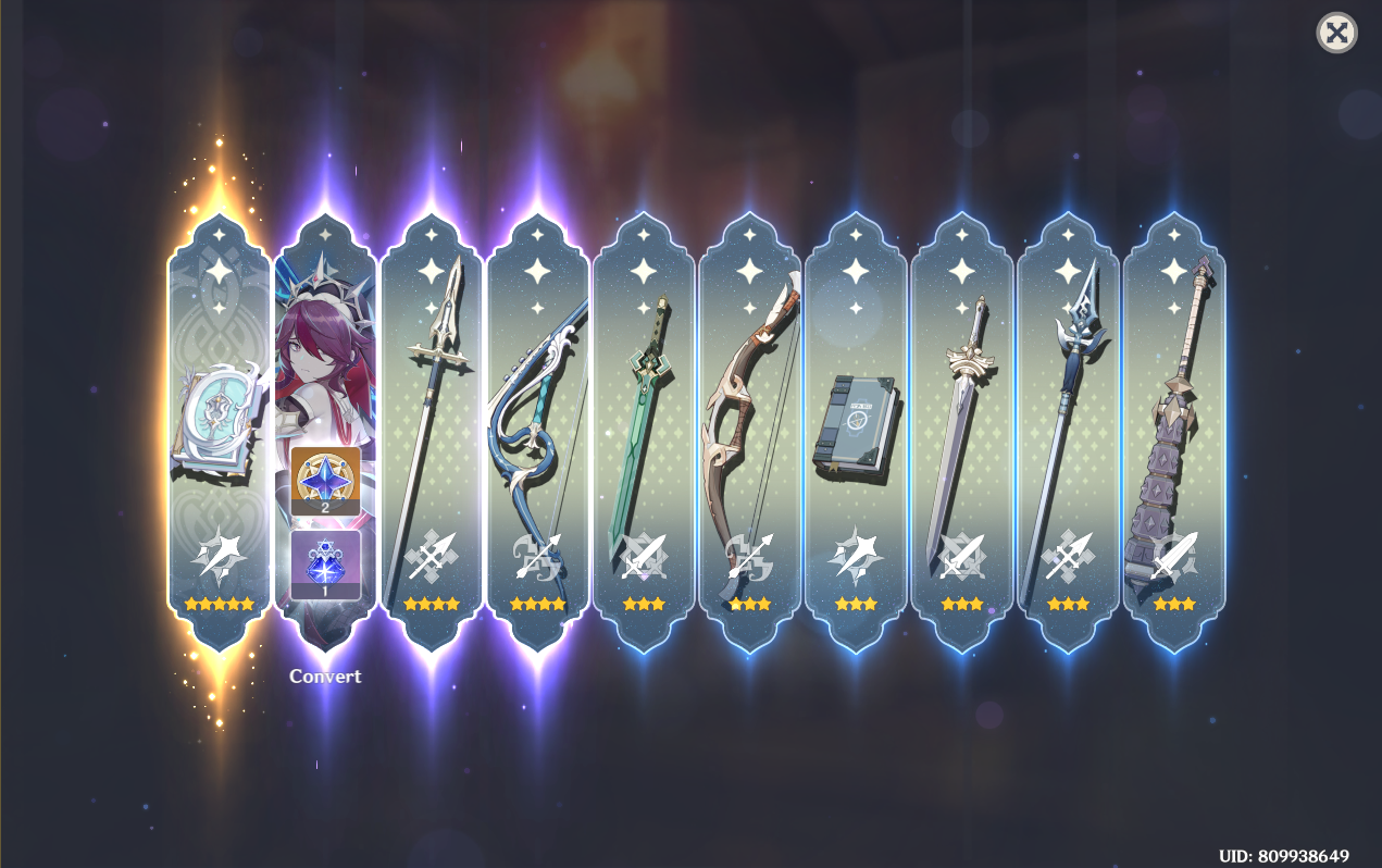 STACKED Standard Banner pull Genshin Impact HoYoLAB