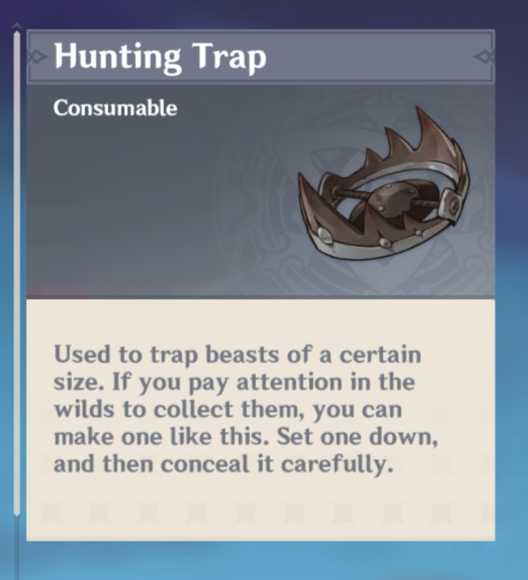 Use Hunting Traps Genshin Impact HoYoLAB