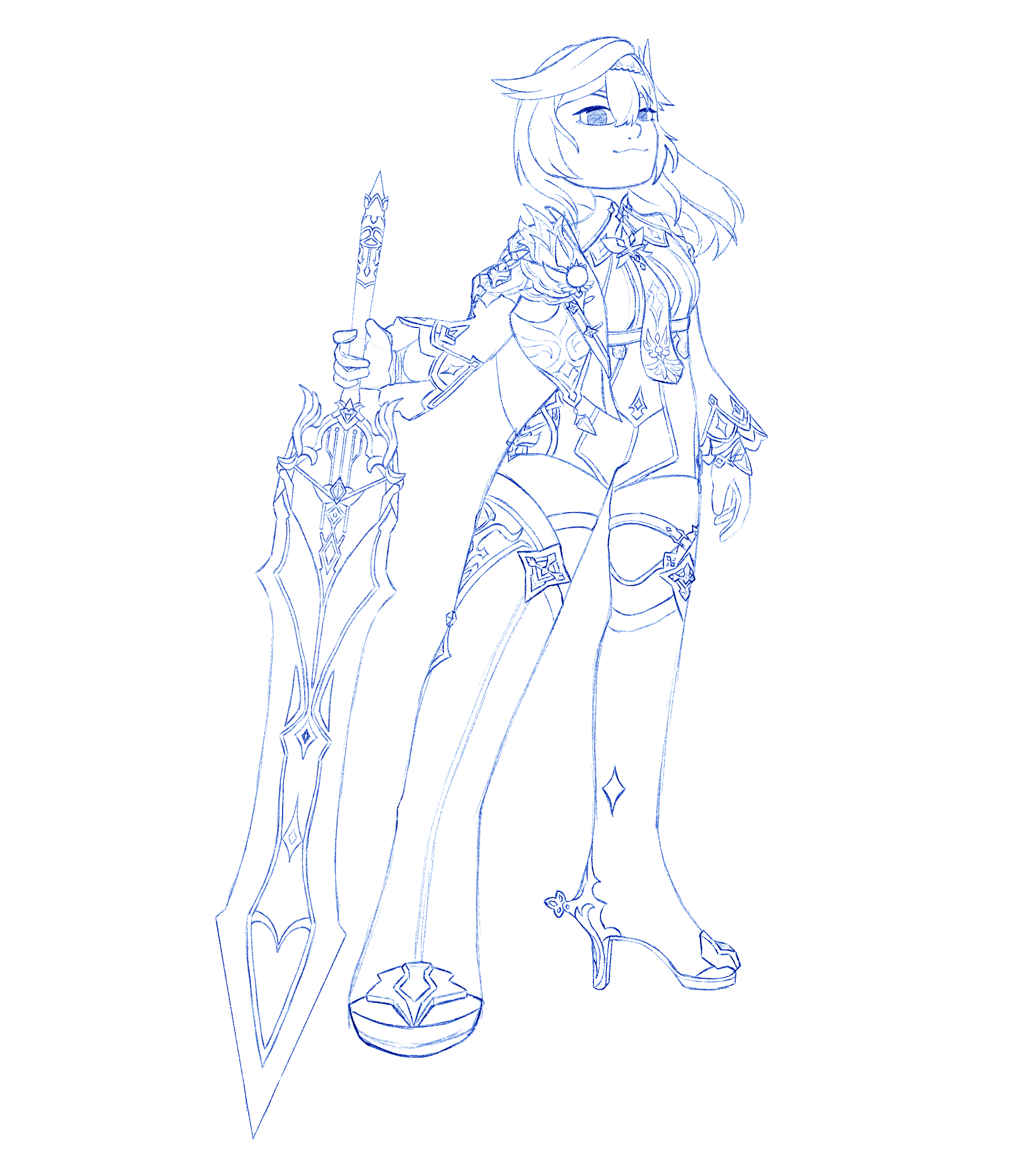 Eula Fanart Genshin Impact Hoyolab