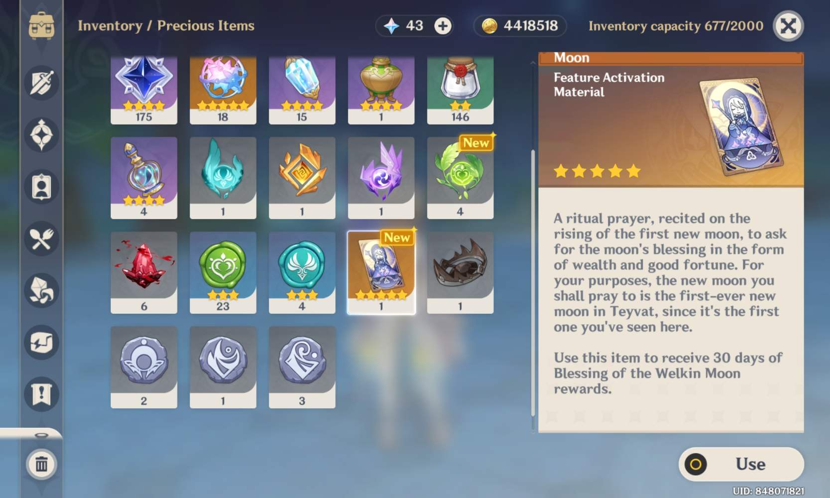 Free welkin from login event Genshin Impact HoYoLAB