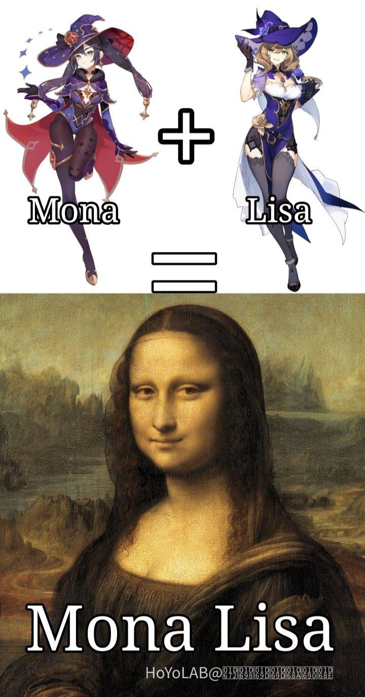 Mona + Lisa = Mona lisa We've figured it out Genshin Impact | HoYoLAB