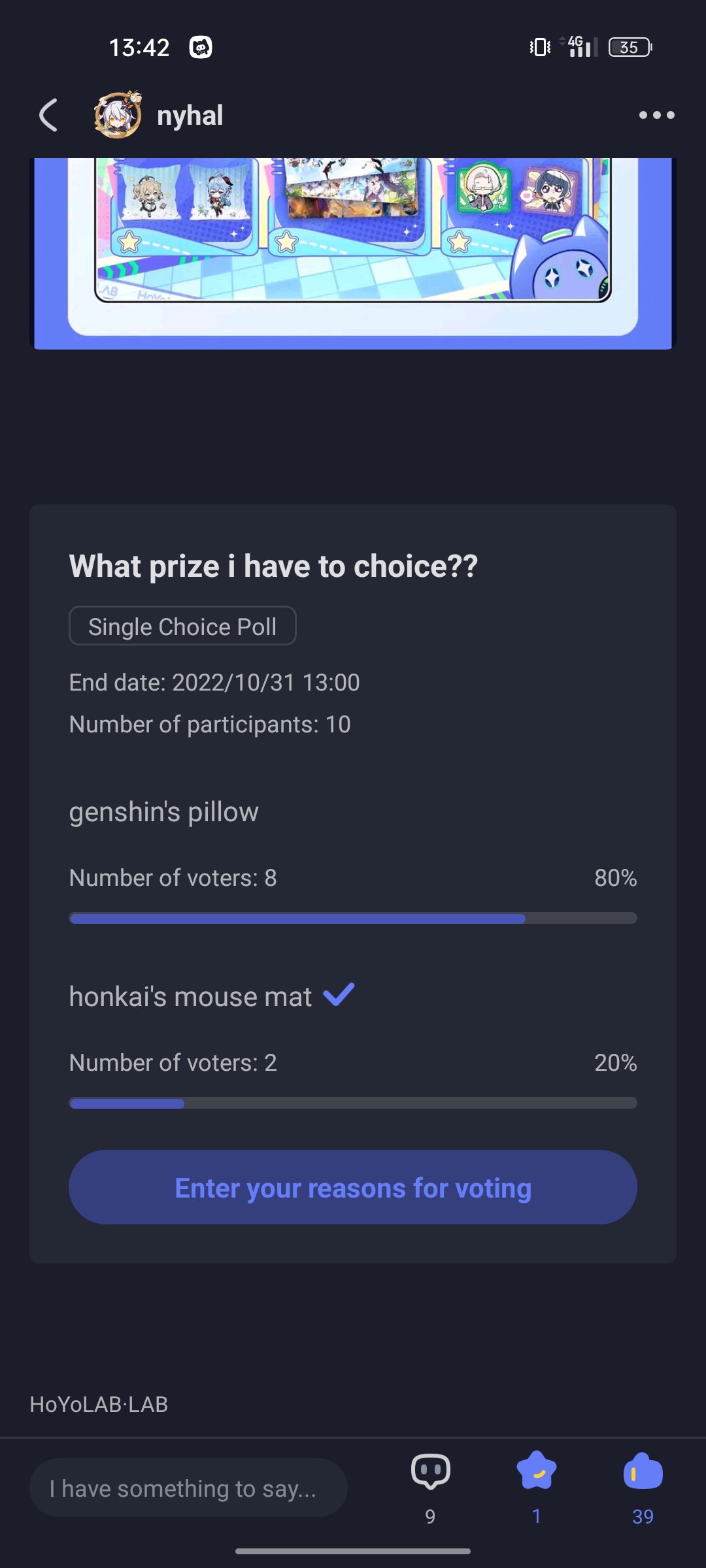 seems the pillows is winning HoYoLAB