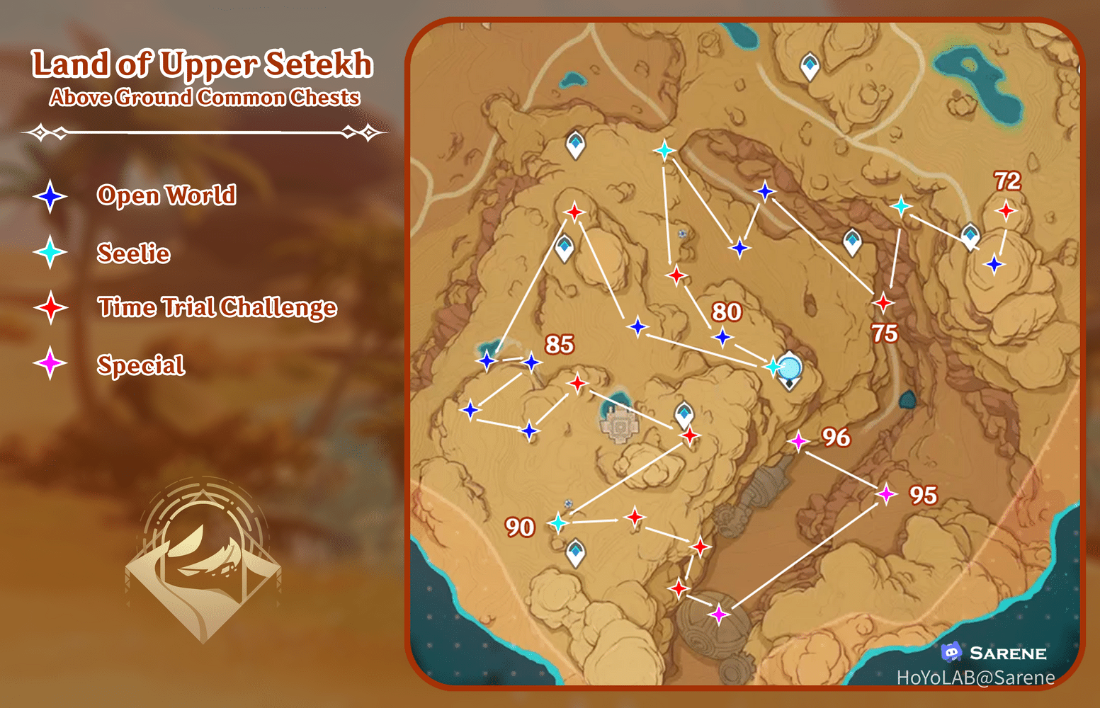 [Version 3.1] All Land of Upper Setekh Common Chests (40 Total) Genshin