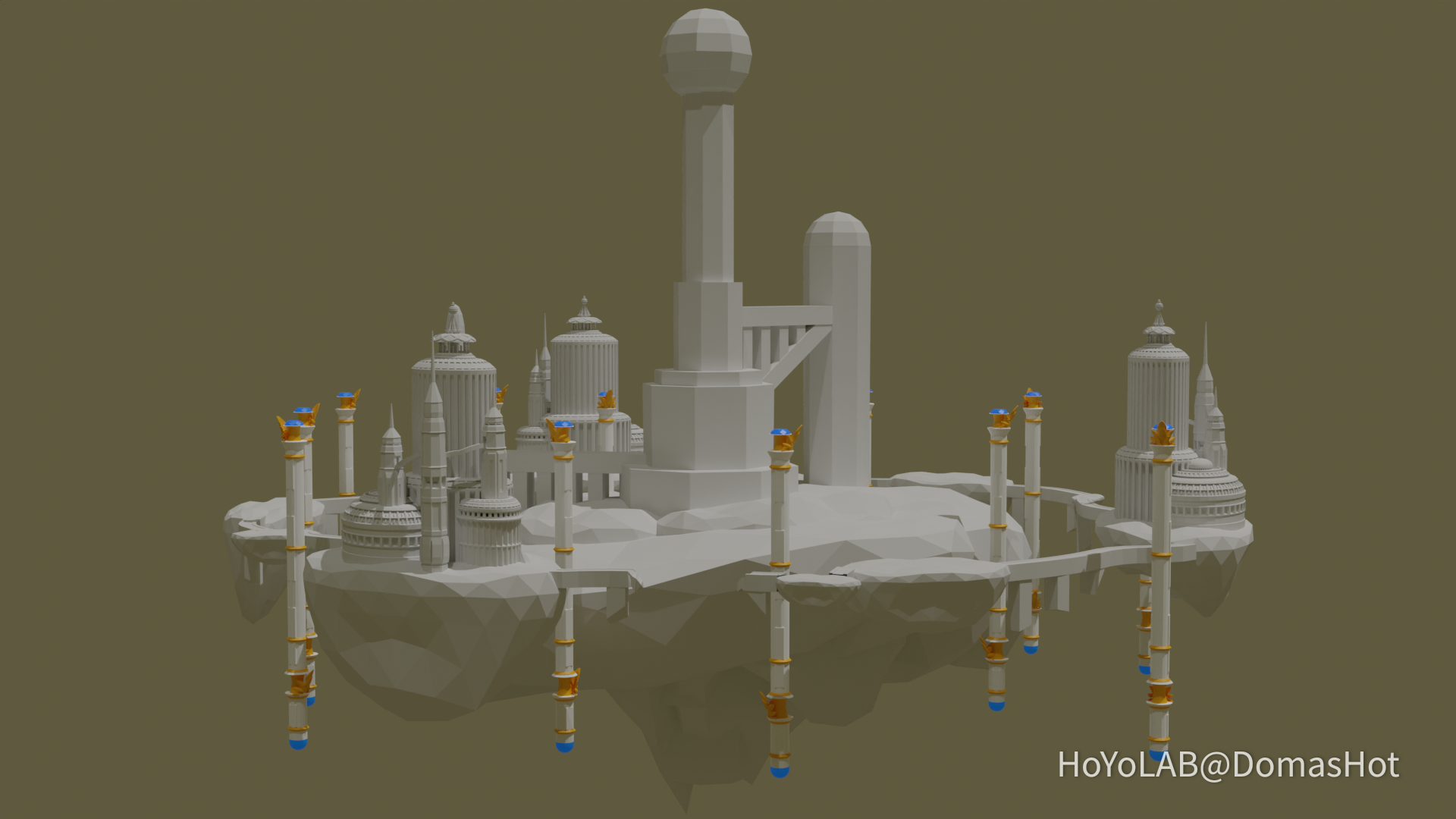 Better celestia project low poly celestial pillars/spikes done