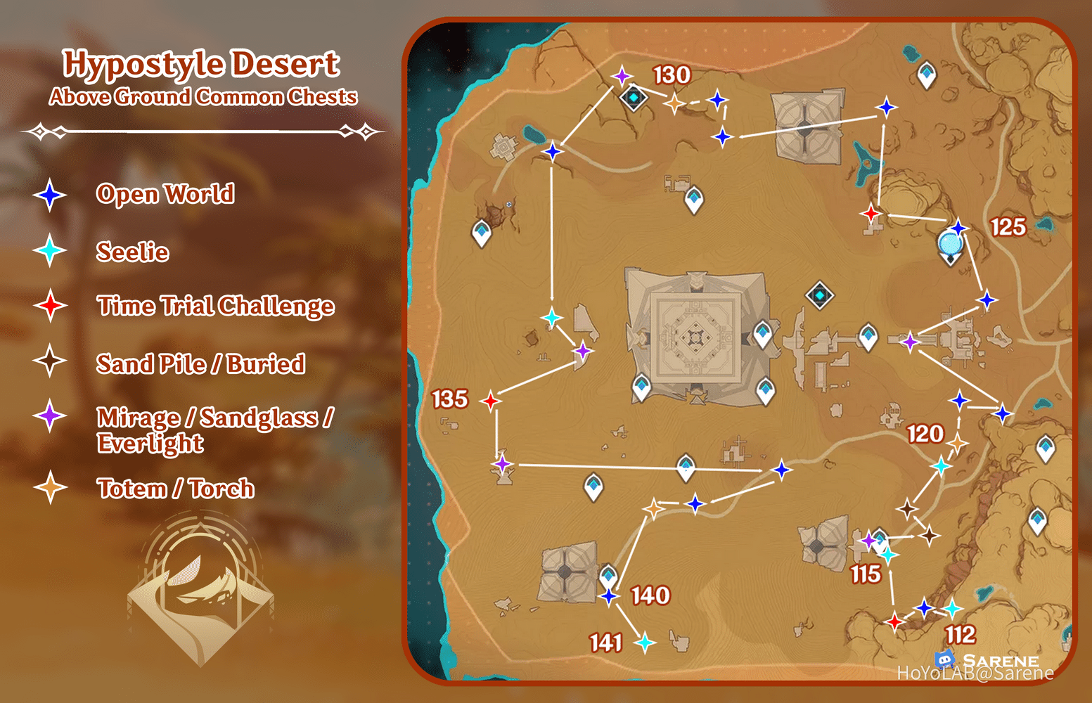 [Version 3.1] All Hypostyle Desert Common Chests (90 Total) Genshin