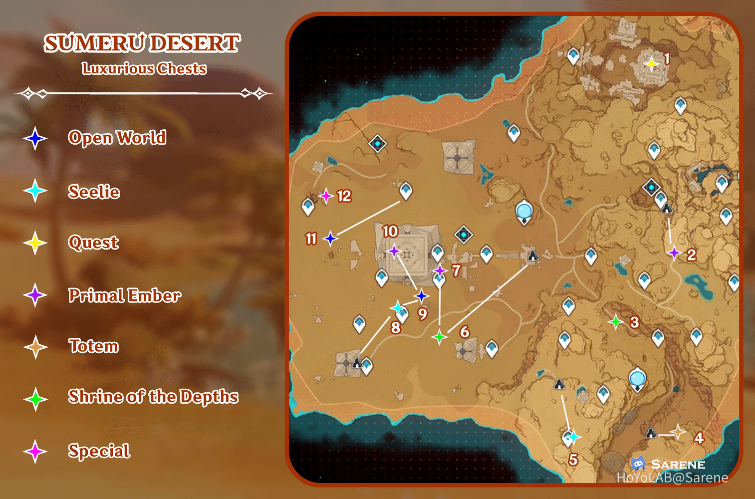 [Version 3.1] All Sumeru Desert Luxurious Chests (12 Total) Genshin ...