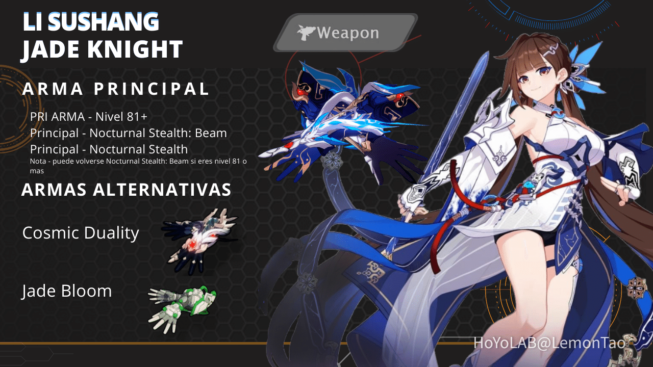 [BETA 6.1] Guia de Li Sushang Jade Knight | Honkai Impact 3rd | HoYoLAB
