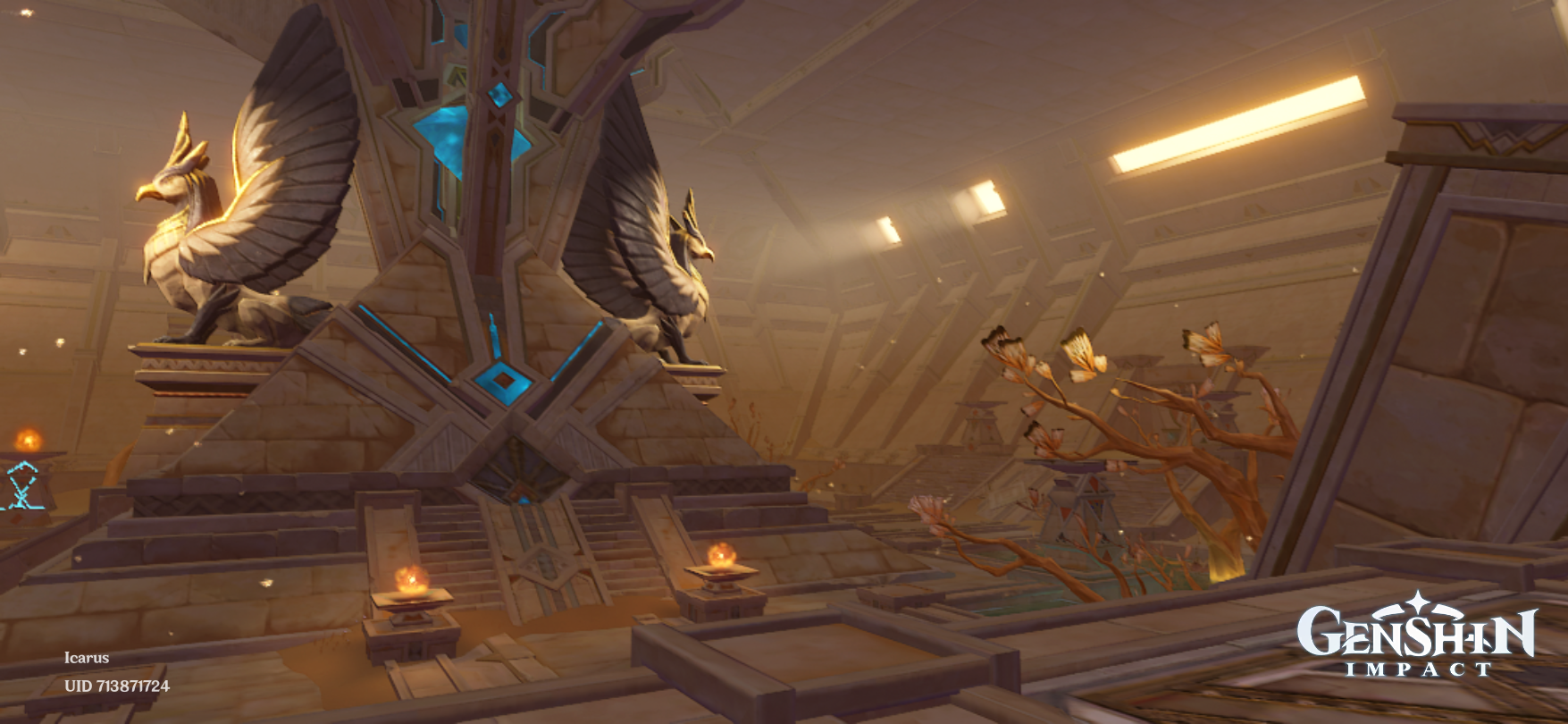 never knew king deshret mausoleum was so pretty on the inside Genshin ...