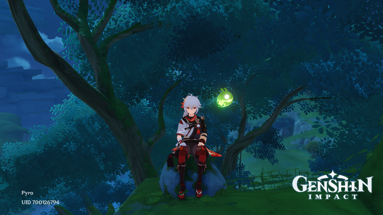 Kazuha sit on rock Genshin Impact HoYoLAB