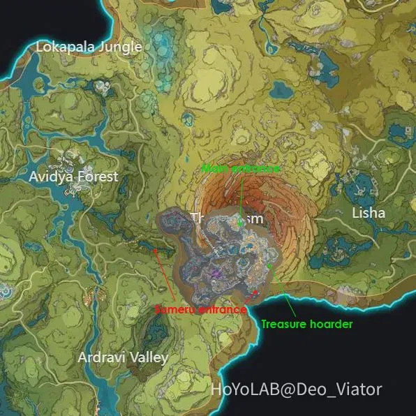 The Chasm map is upside down?? Genshin Impact HoYoLAB