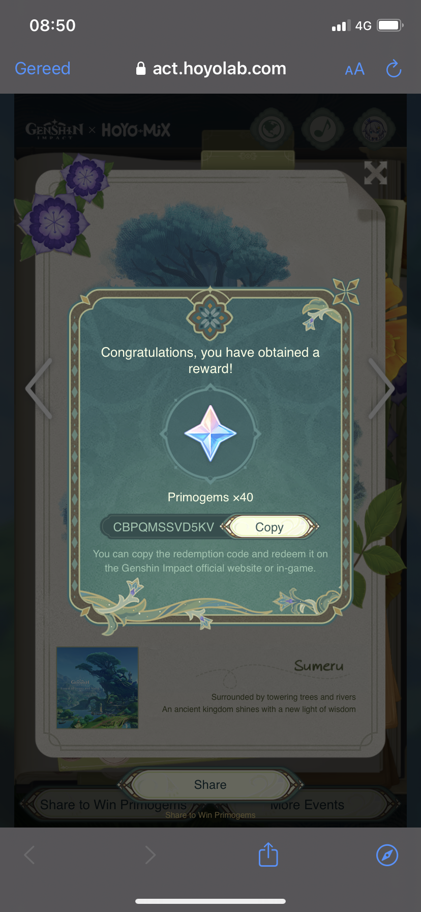 Code for primogems Genshin Impact | HoYoLAB