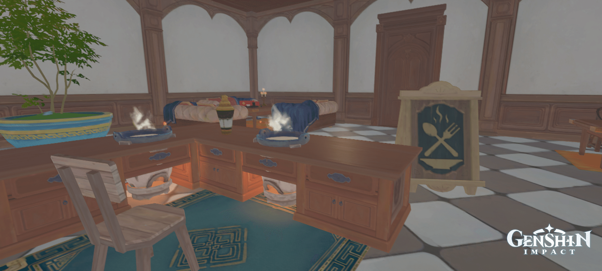 Mondstadt style Hotel (Cool Isle teapot tour) Genshin Impact HoYoLAB