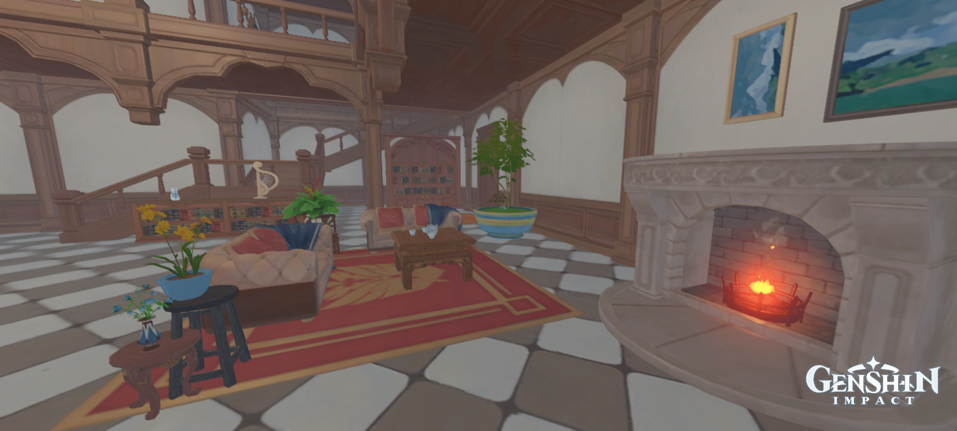 Mondstadt style Hotel (Cool Isle teapot tour) Genshin Impact HoYoLAB