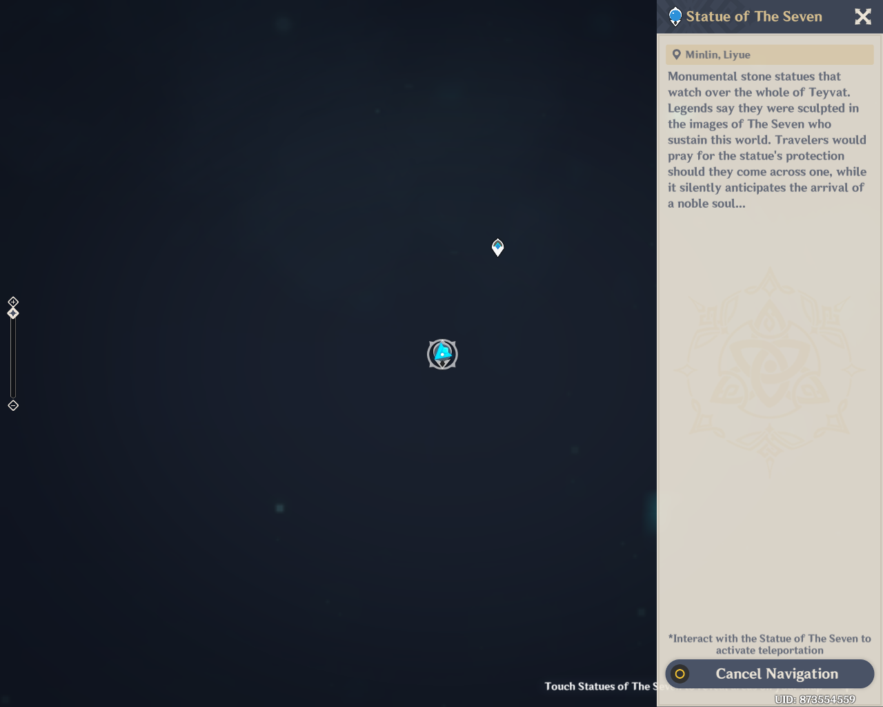 I found a major bug at Statue of The Seven At Minlin,Liyue Genshin