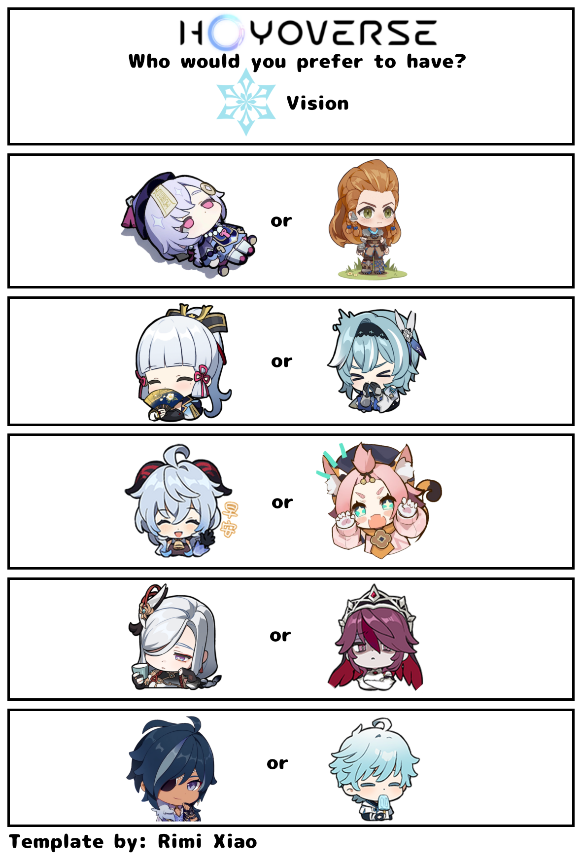 This or that Genshin Impact | HoYoLAB