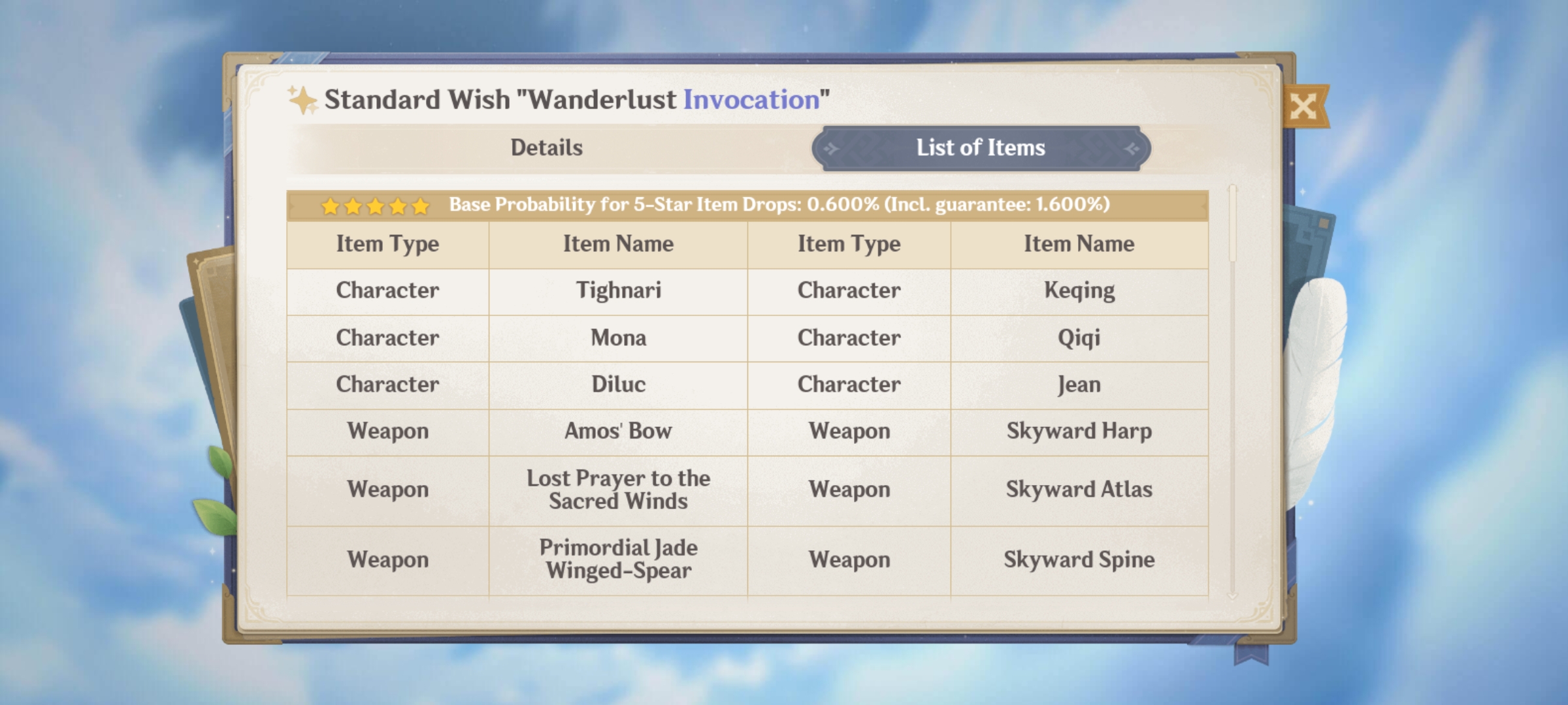 is that xiao's weapon on standard banner? or issit just me? Genshin ...