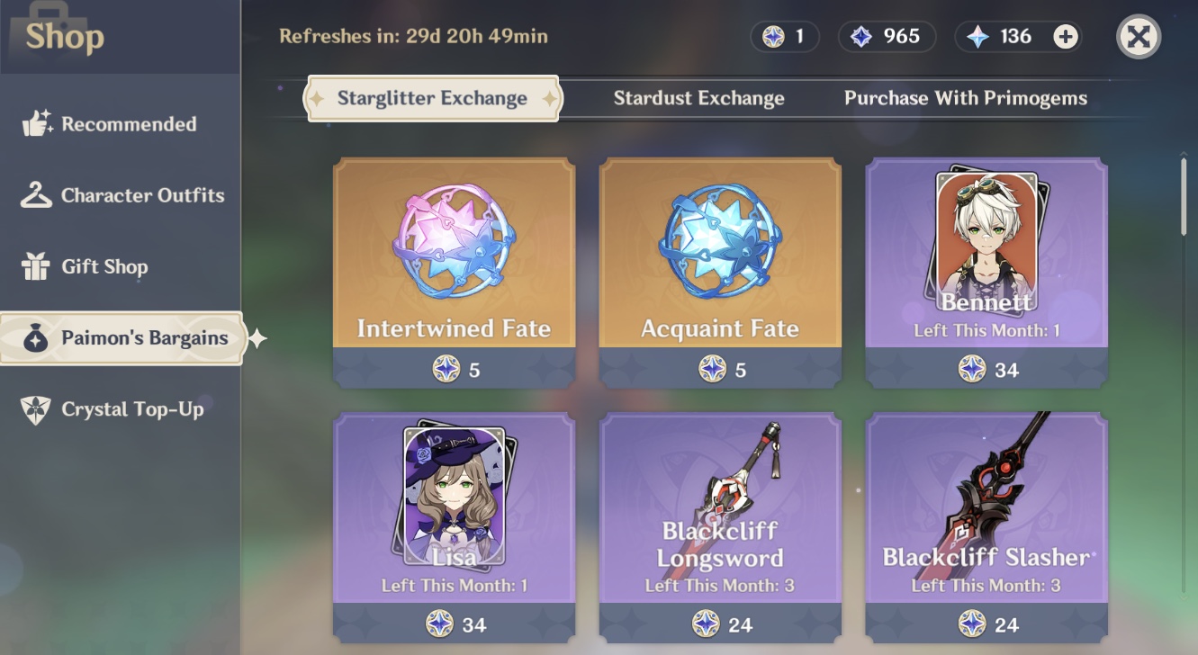 Shop reset November 2022! ️🥰 Genshin Impact HoYoLAB