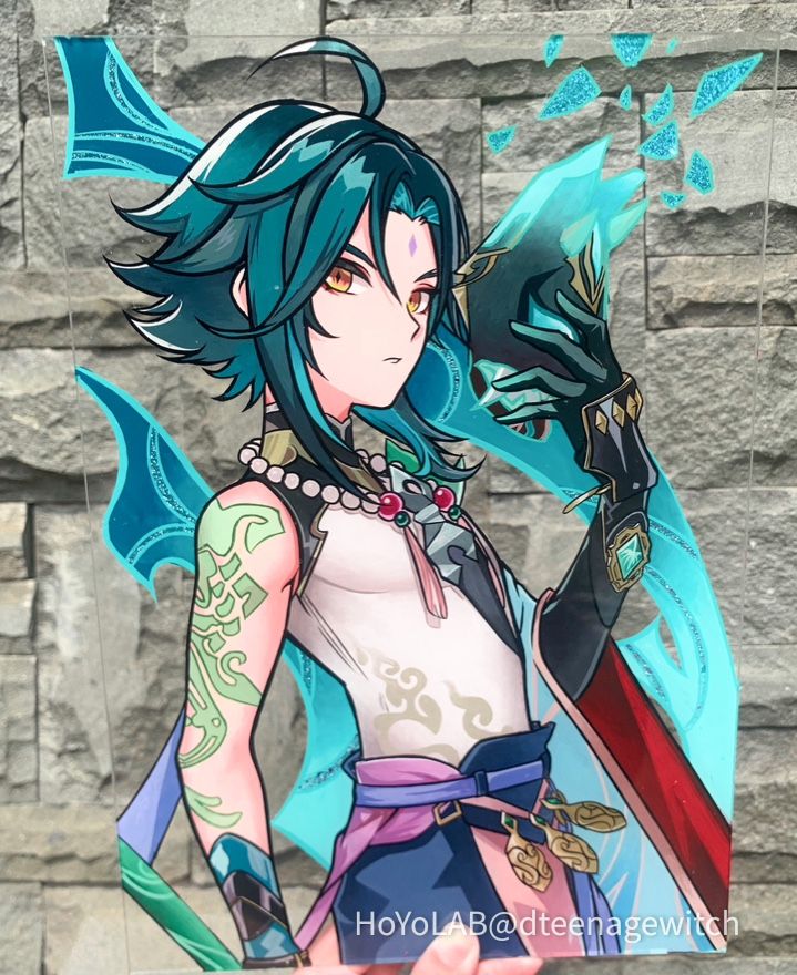 Xiao Glass Painting Genshin Impact HoYoLAB