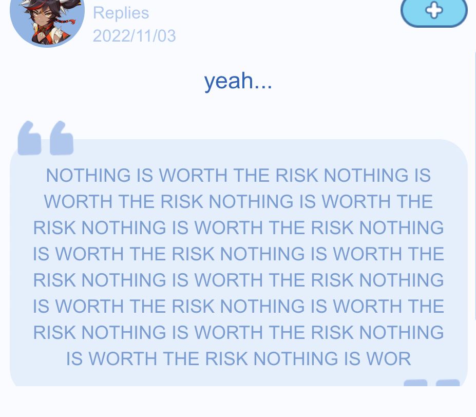 NOTHING IS WORTH THE RISK NOTHING IS WORTH THE RISK NOTHING IS WORTH(04)