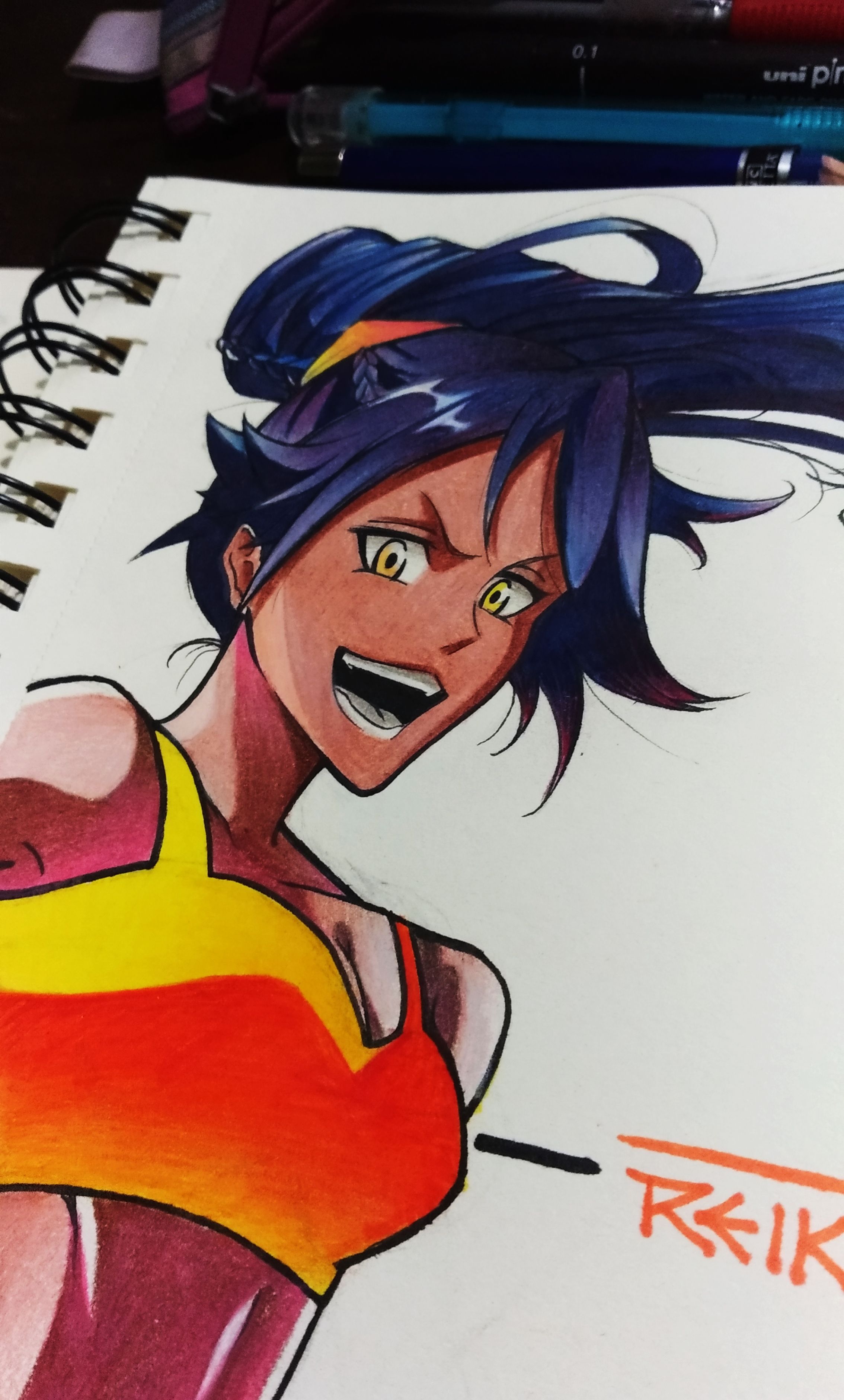 Yoruichi Bleach drawing HoYoLAB