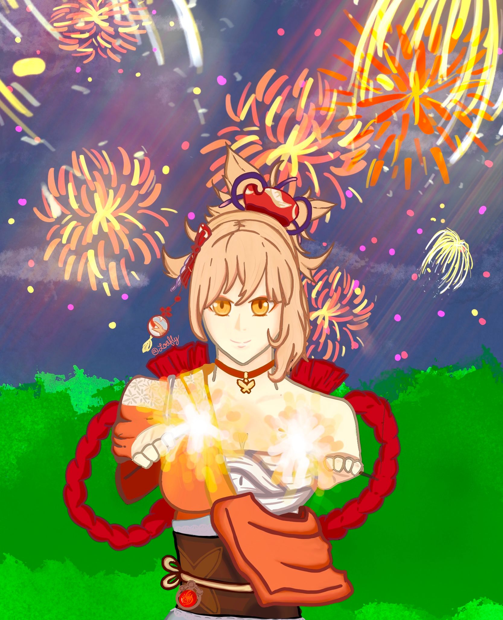 Sparkling Yoimiya Genshin Impact HoYoLAB