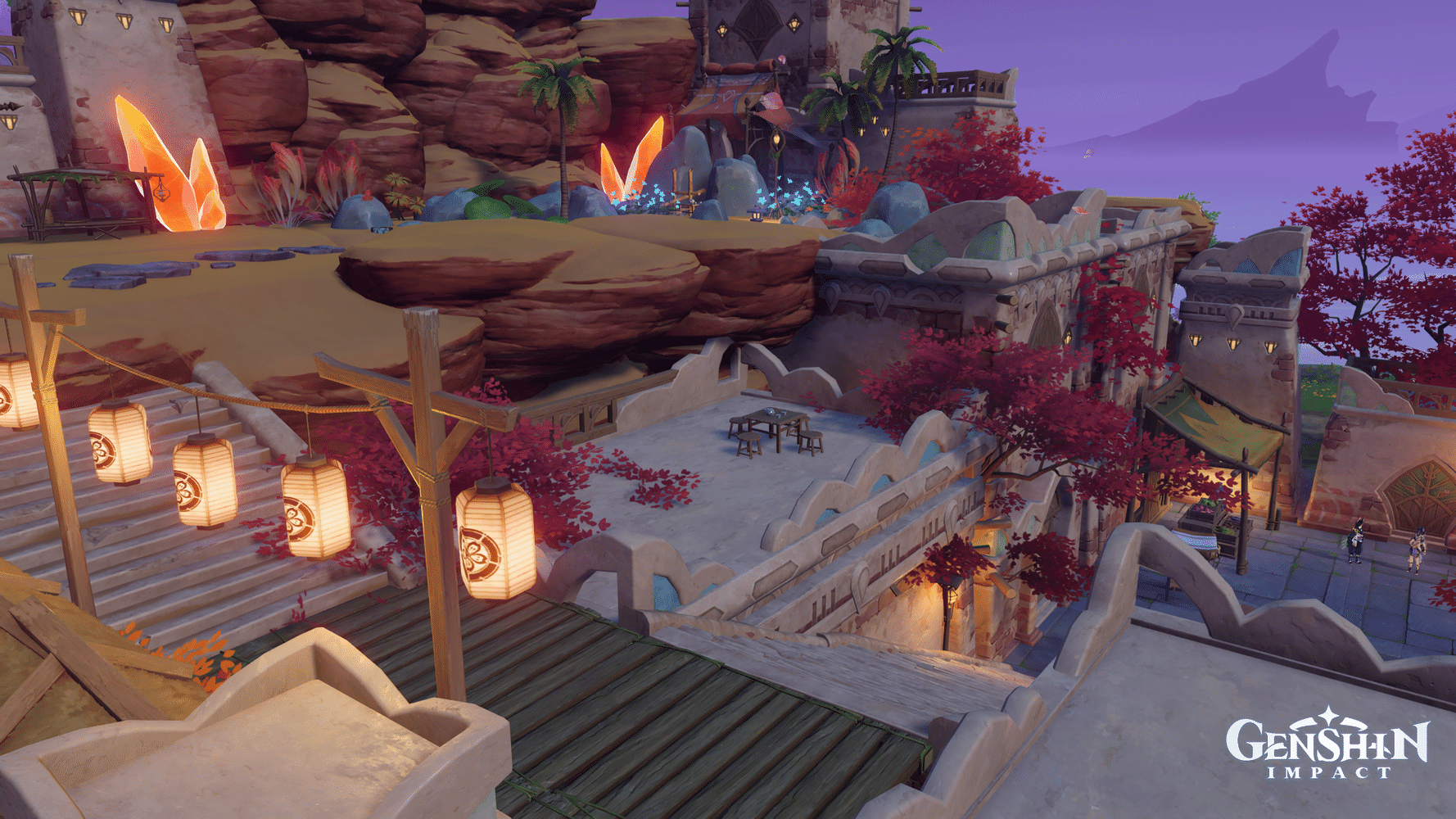 Teapot Showcase (NA) Sumeru Hotspring Town with replica ID Genshin