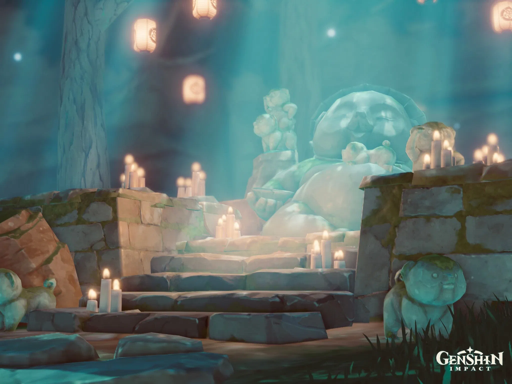 Shrine with Candles (dark/white) Genshin Impact HoYoLAB