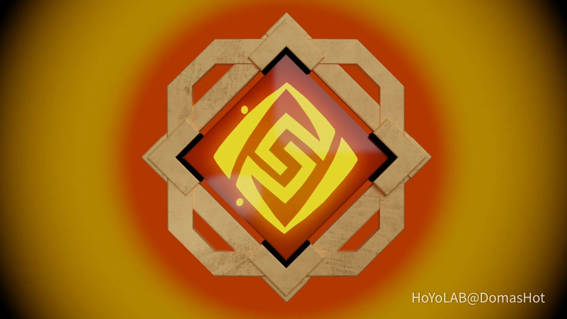 Simple Geo vision 3D blender model Genshin Impact HoYoLAB