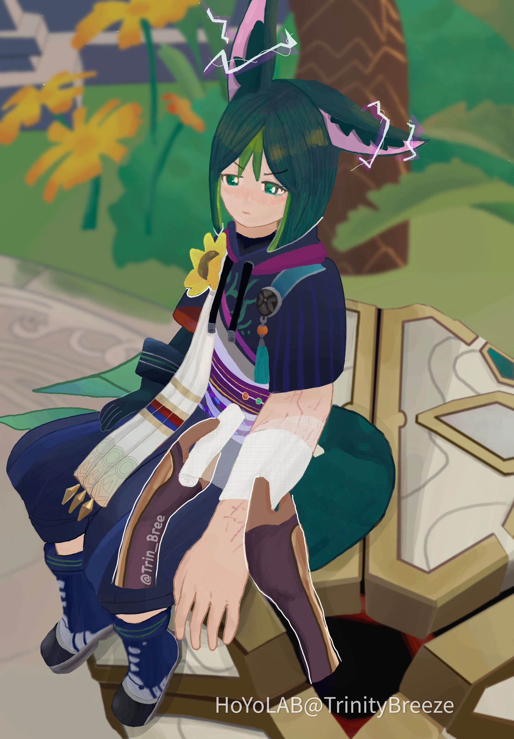 Cyno help Tighnari after struck by lightning Genshin Impact HoYoLAB