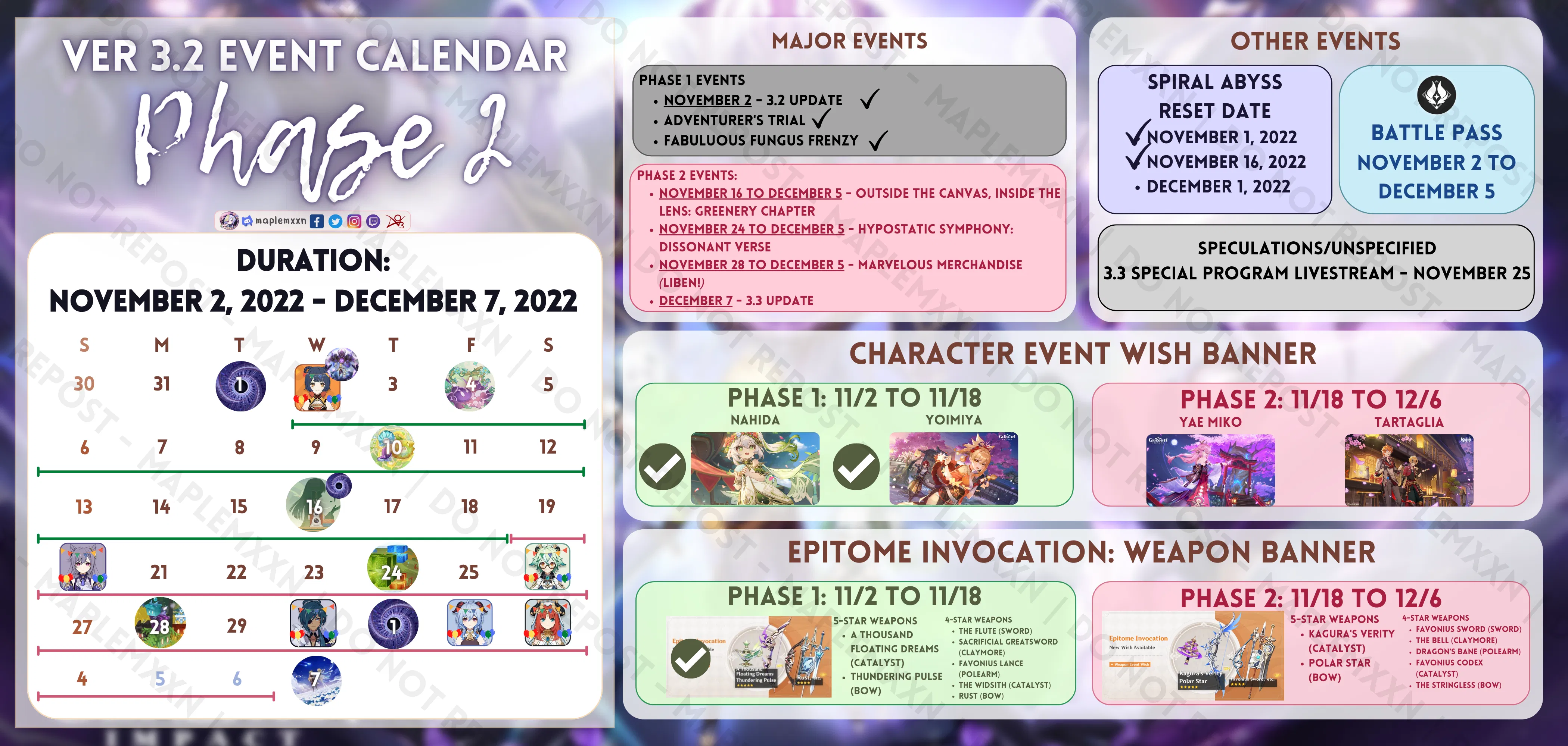 Ver 3 2 Phase 2 Event Calendar Genshin Impact HoYoLAB