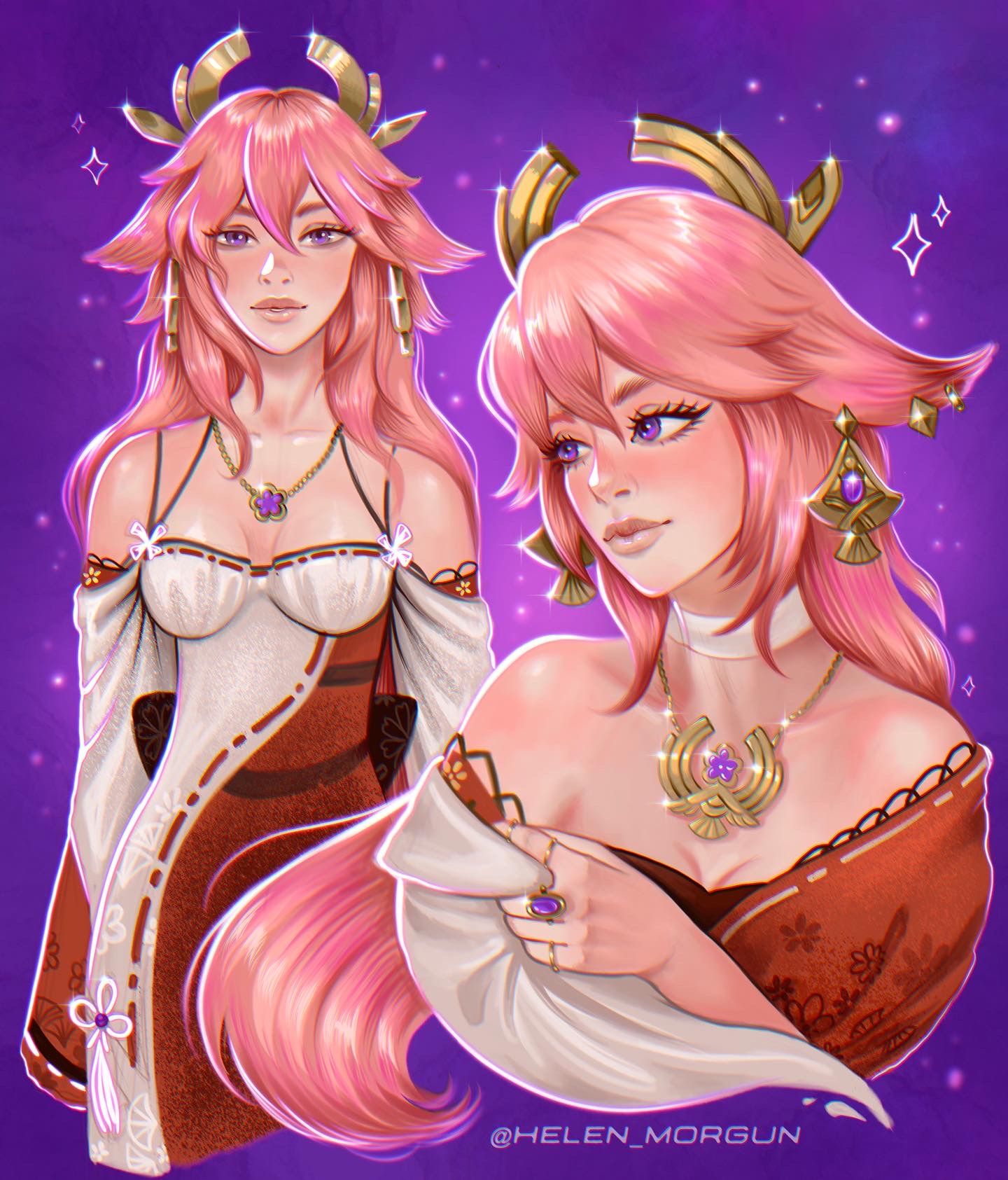 Моя версия лисички Яэ Мико Genshin Impact | HoYoLAB