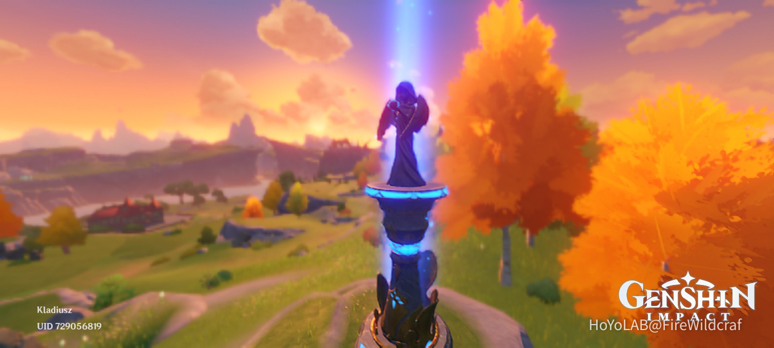 All statues of the seven Genshin Impact HoYoLAB