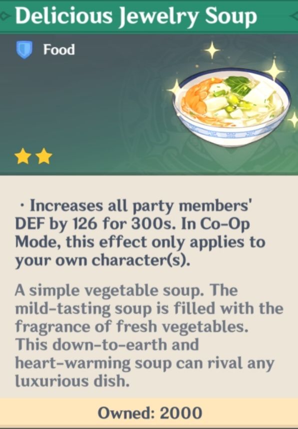 Jewelry Soup Genshin Impact HoYoLAB