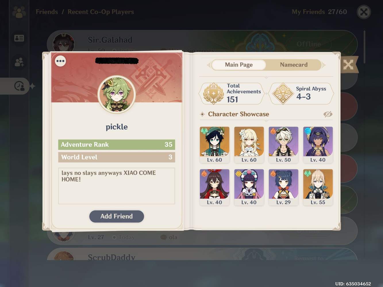 Signatures Genshin Impact HoYoLAB