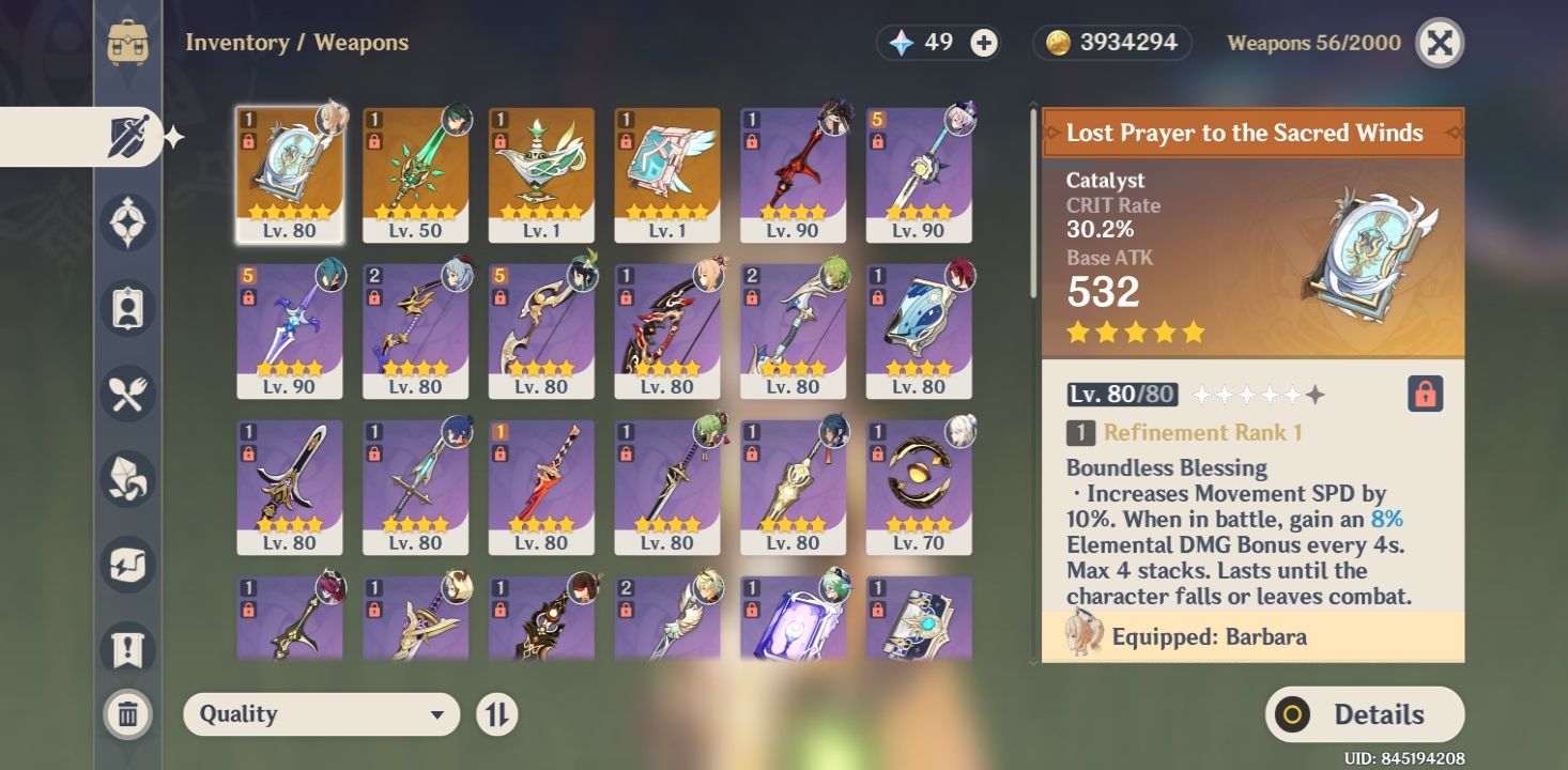 Catalyst weapon curse Genshin Impact HoYoLAB