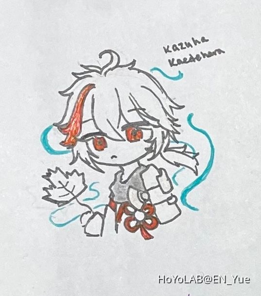 Kaedehara Kazuha Coloring 🍁 Genshin Impact | HoYoLAB