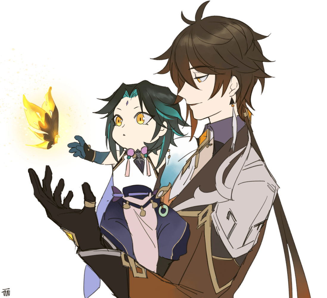 Father And Son (Zhongli And Xiao) Genshin Impact HoYoLAB